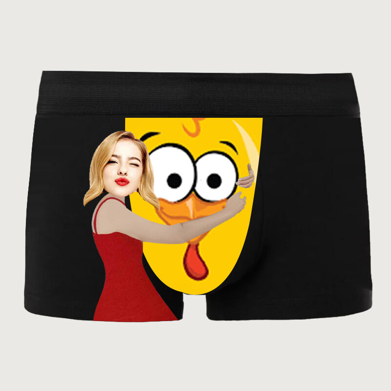 Personalisierte Foto Herrenunterwäsche Boxershorts mit lustigen Muster kreatives Geschenk zum Valentinstag