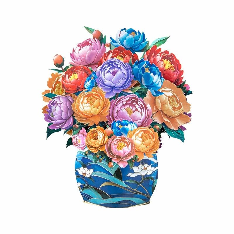 3D Pop Up Card Flourish Blooming Bouquet Art Design Perfect Gift for Mother's Day