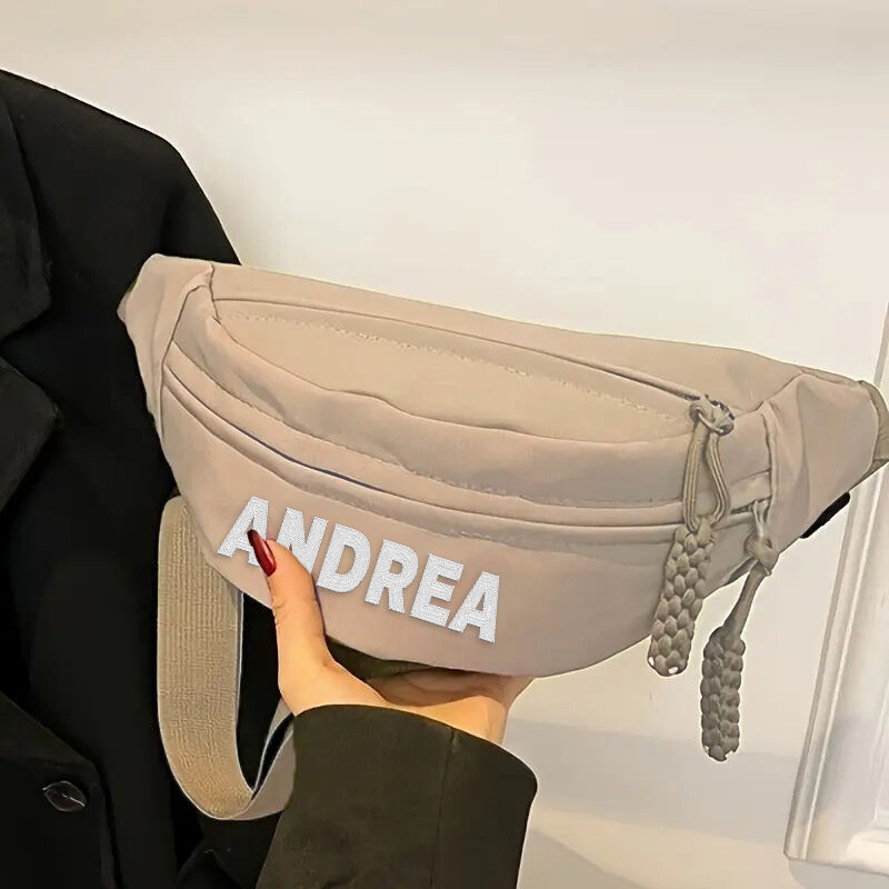 Riñonera bordada con nombre personalizado, regalo especial para amigos