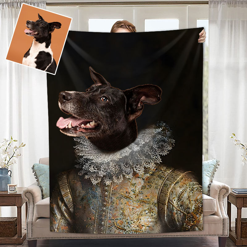 Custom Photo Blanket with Gorgeous Clothes Pattern Best Gift for Pet Lover