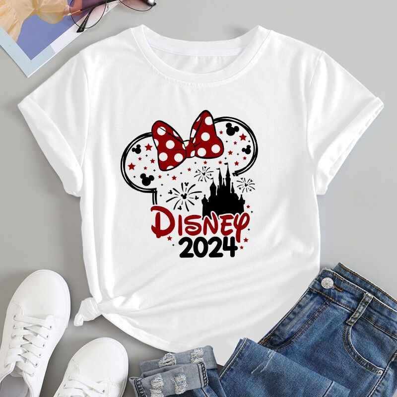 Personalized T-shirt Cartoon Mouse Head Design Wonderful Trip Great Gift for Lovers