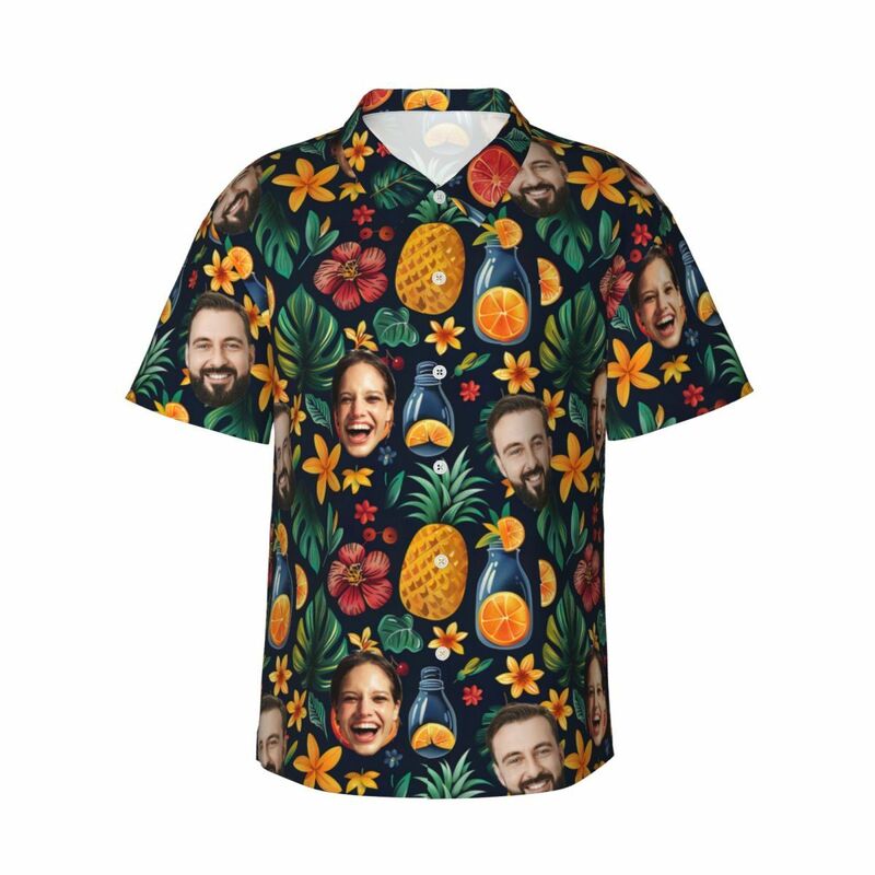 Camisas Hawaianas Personalizadas para Hombre con Estampados de Frutas Tropicales para Pareja