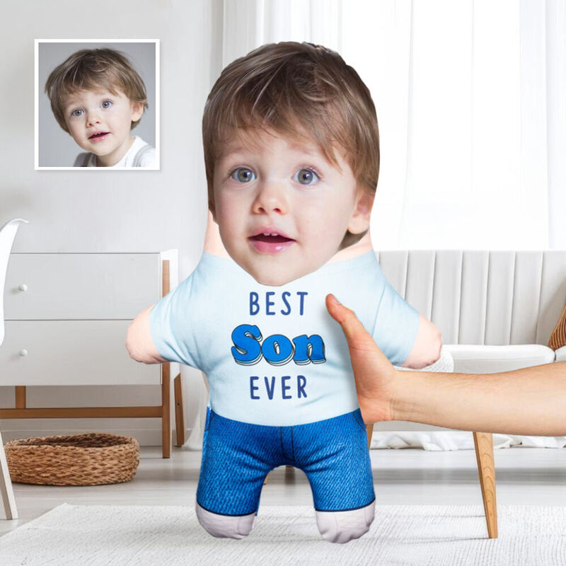 „Best Son Ever“ Personalisiertes Gesichtskissen Idee Bild Kissen Geschenk für Sohn