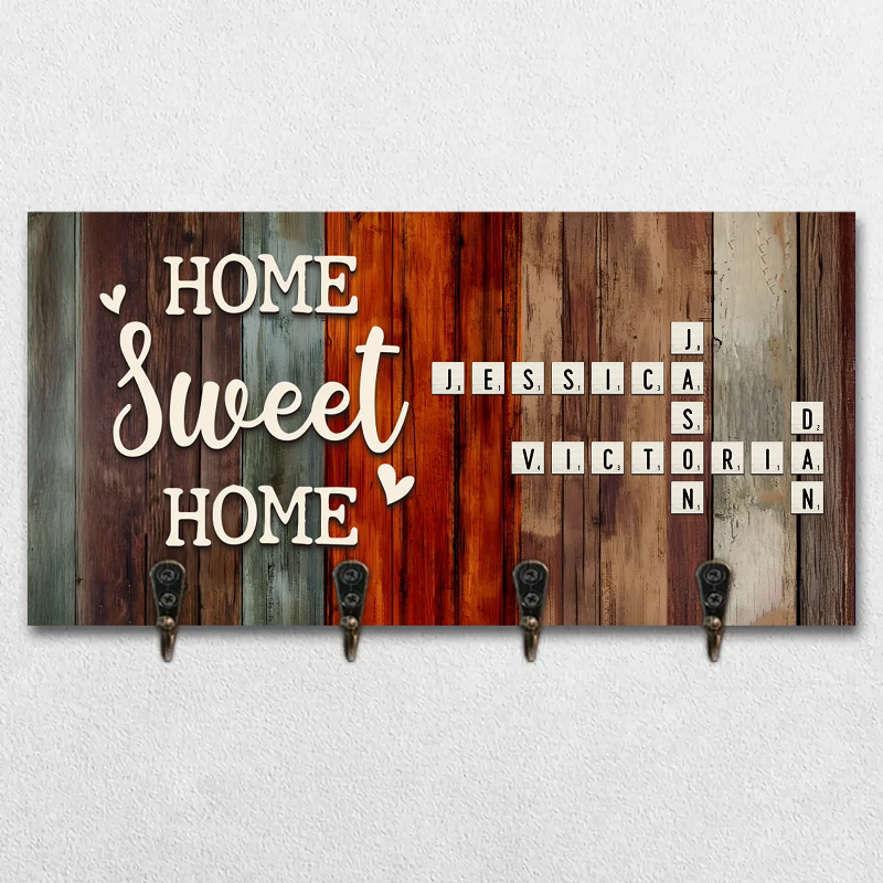 Porte-clefs personnalisé Motif Scrabble Parfait Cadeau Décoratif pour la Famille