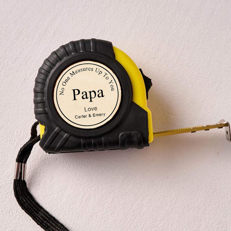 Cadeau de retraite pour papa ou grand-père avec un ruban à mesurer personnalisé