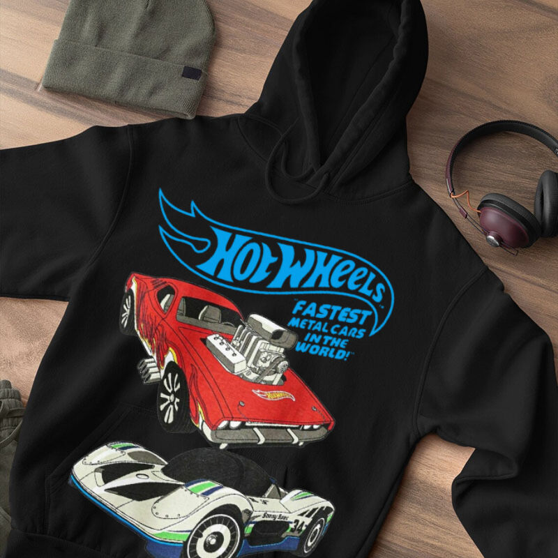 Personalized Hoodie Hot Wheels Fast Metal Cars Cool Printed Design Attractive Gift for Car Lovers
