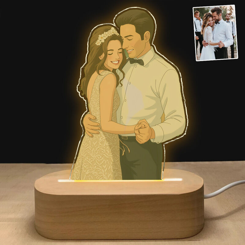 Personalisierte Bild-Acrylplakette Lampe Interessantes Geschenk für Ihre Liebe