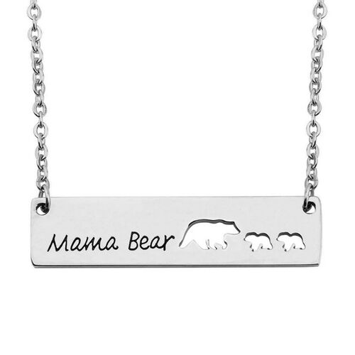 "With Mom" Personalized Bar Necklace