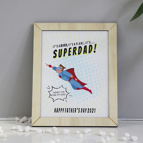 It's Super Dad Kinder Kind Handabdruck Rahmen DIY Geschenk