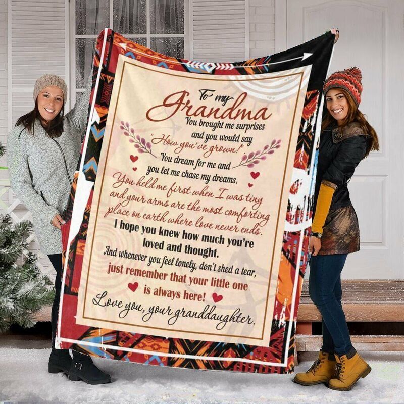 Personalized Love Letter Throw Blanket to Special Grandma