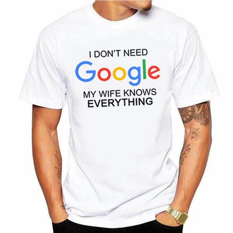T-shirt personalizzata con testo personalizzato Regalo divertente "Non ho bisogno di Google"