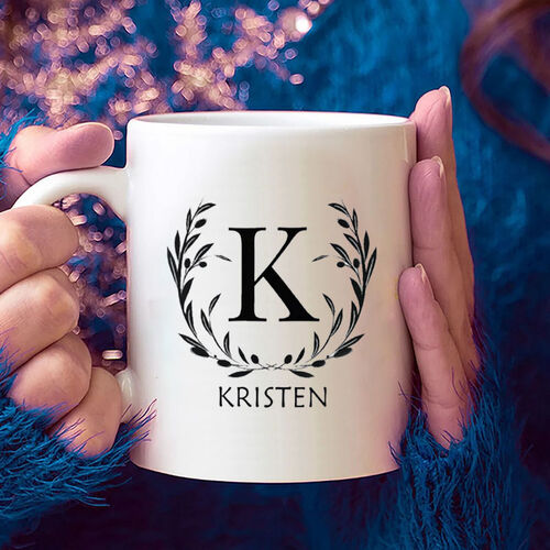 Personalized Initial Capital Name Sign Letter Mugs