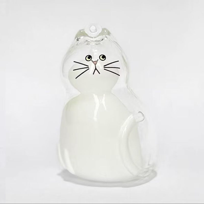 キーホルダー 猫 遺毛 抜け毛 収納 透明ボトル メモリアルグッズ