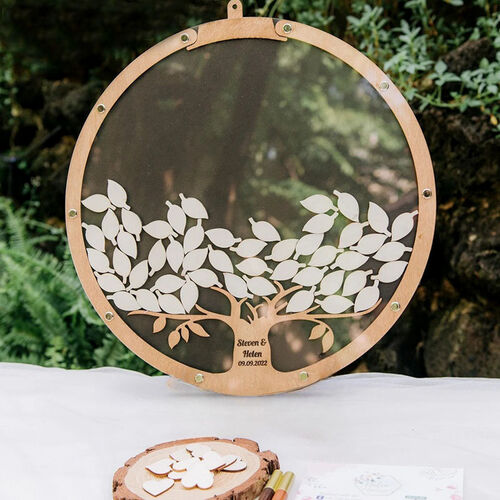 Livre D'Or Cœur Bois Et Plexiglas - Souvenirs Mémorables Pour Votre Événement