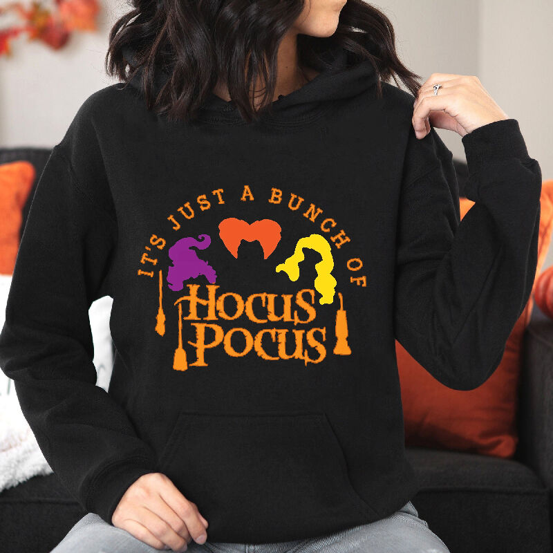 Fashionable Hoodie for Halloween "It's A Bunch Of Hocus Pocus"