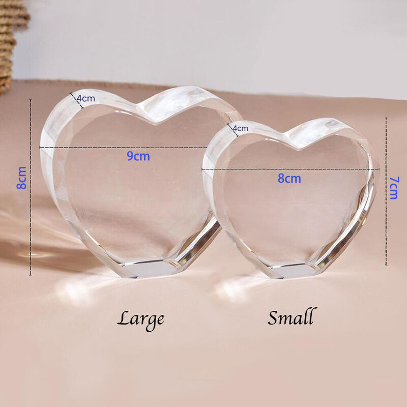 Personalized Carved Crystal Photo with Paw Print Pattern Desktop Deco for Pet Lovers