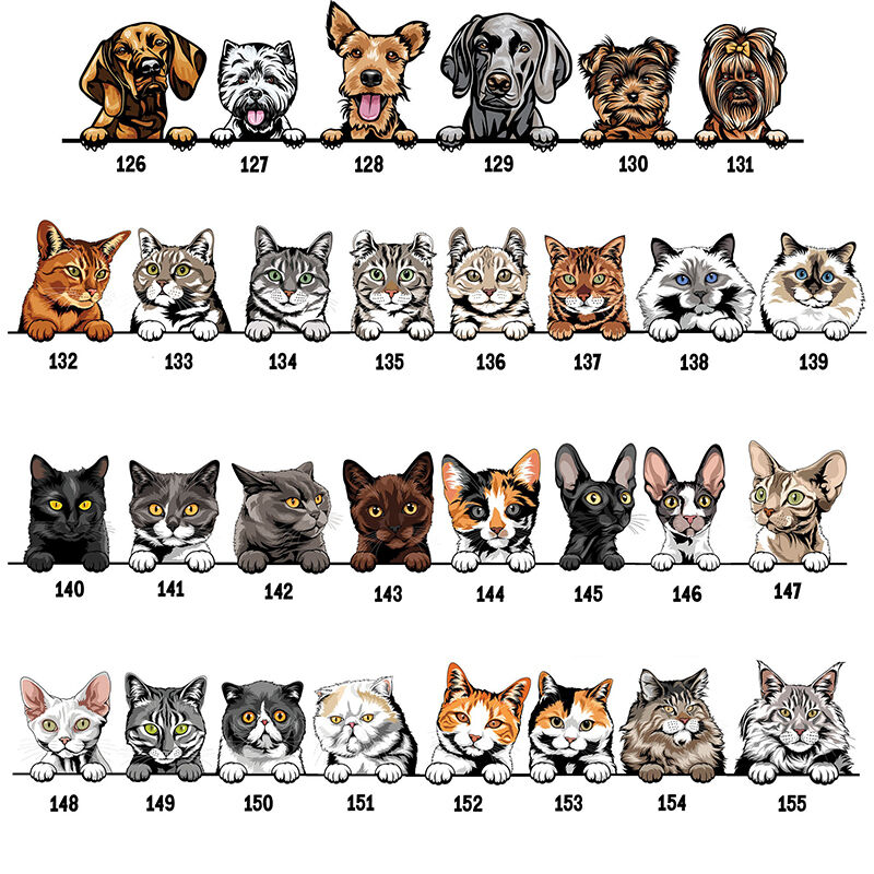 Personalisierte Schlüsselhalter Optional Pet Portrait Design Perfektes Geschenk für Tierliebhaber