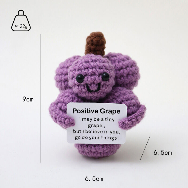 Muñeca de ganchillo con forma de uva, hecha a mano, regalo sencillo para niños