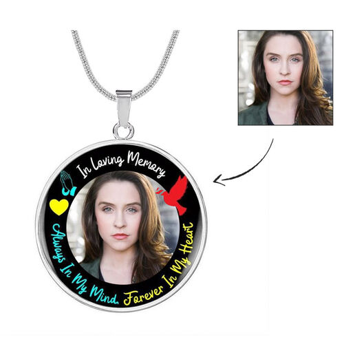 "Always In My Mind & Forever In My Heart" Custom Photo Necklace