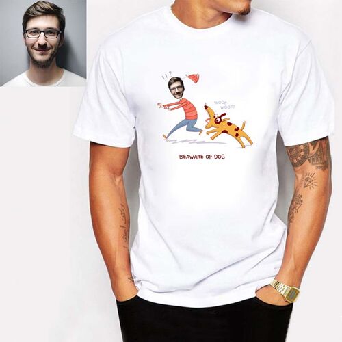 "Beaware of Dog" Custom Boxing Photo T-Shirt