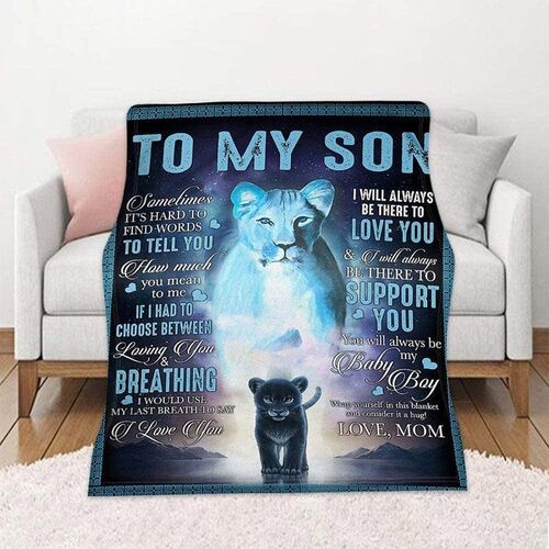 Personalized Love Letter Blanket Baby Boy to My Son from Mom