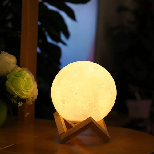 Touch 2 Farben 3D gedruckte Mond Lampe für Paare