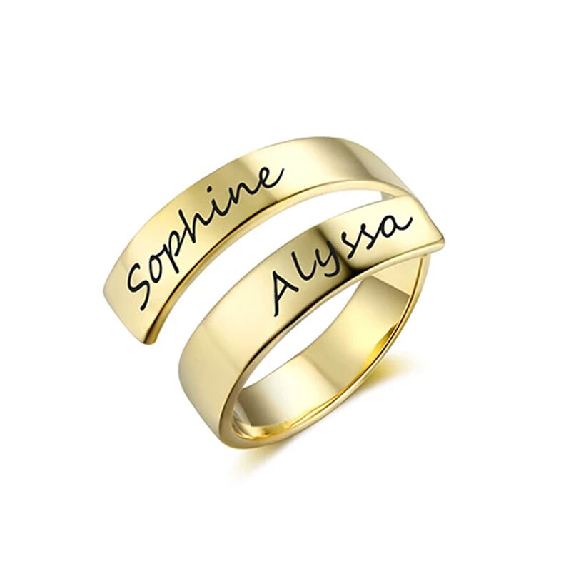 "A Shy Flower" Personalized Engraving Ring