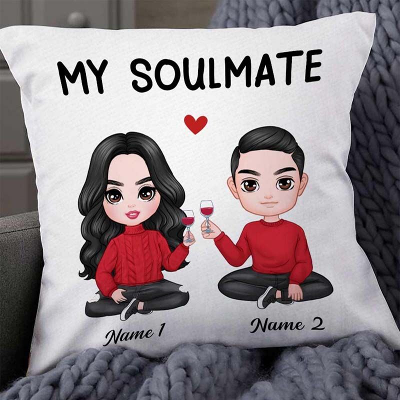 "My Soulmate" Personalized Couple Pillow