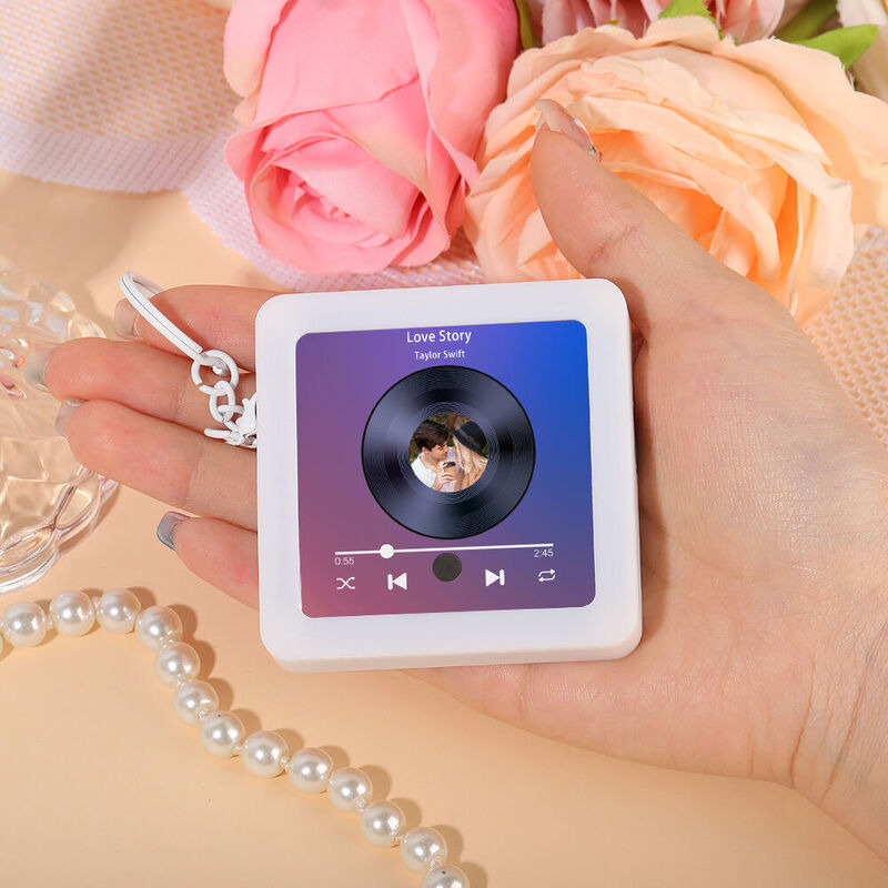 Immagine personalizzata Portachiavi Scatola musicale Bellissimo regalo per il tuo amore