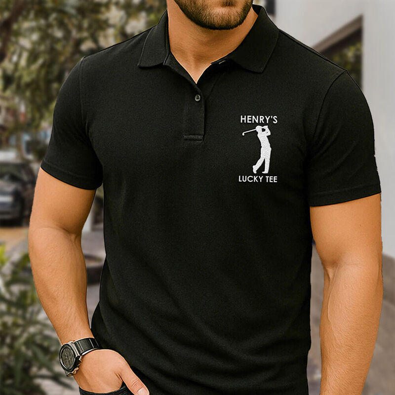 Personalized Engraving Embroidered Polo Shirt Surprising Gift for Friends