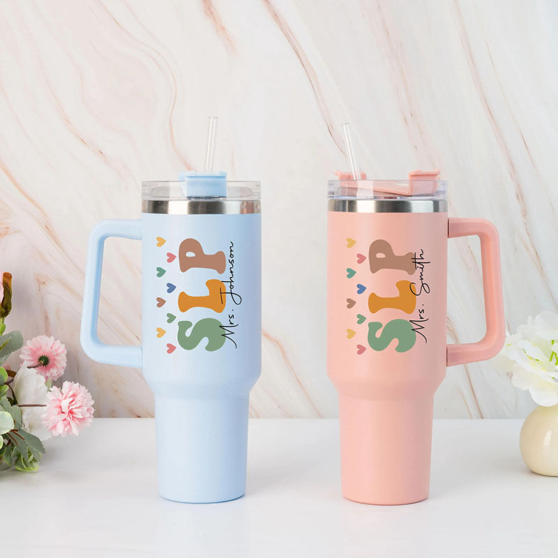 Personalized Name Tumbler with Colorful Fonts Design Interesting Gift for Her