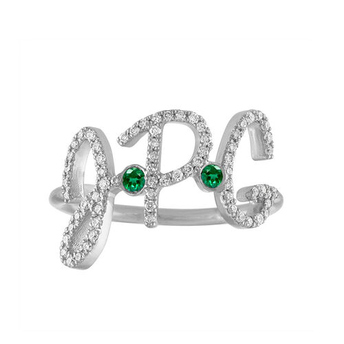 Custom Pave Initial Ring