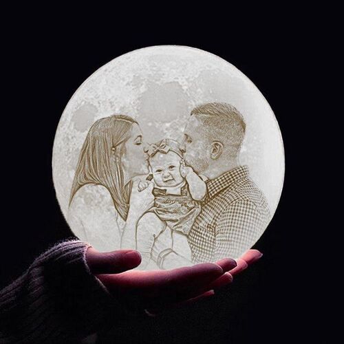 Personalisierte Mondlampe - für die Familie