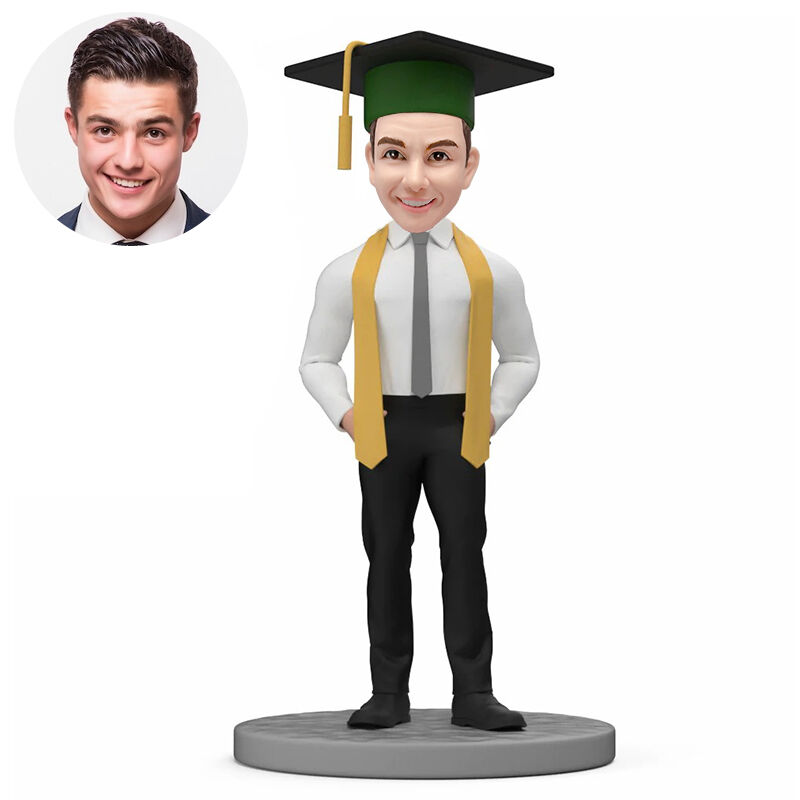 Customized Bobbleheads for Graduating Men