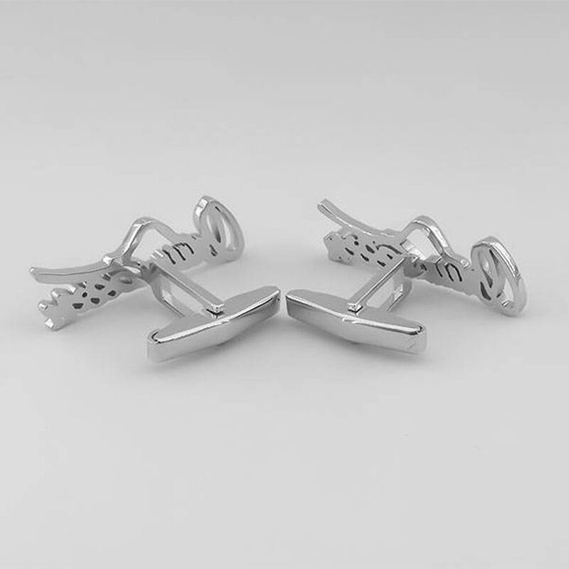 Personalized Custom Cufflink Name Artistic Design Creative Gift for Him Friends