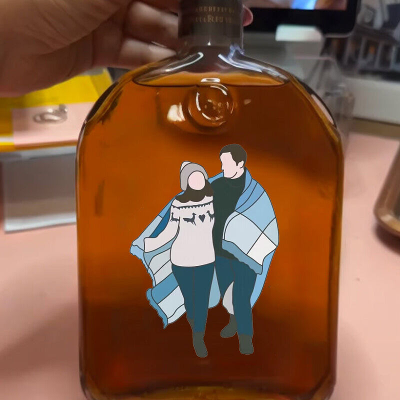 Personalized Picture Whiskey Bottle Special Gift for Your Love