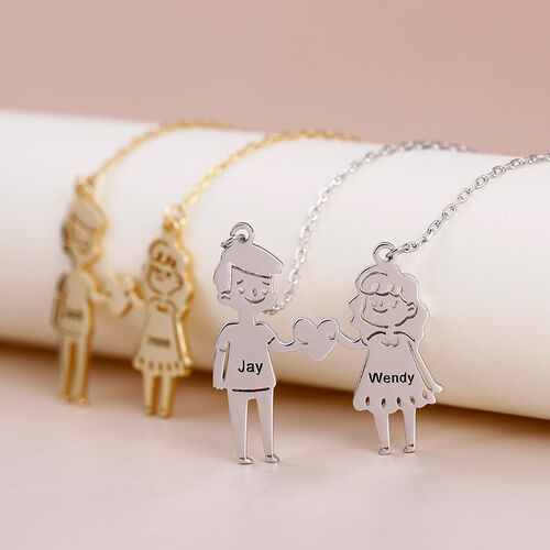 "Give You My Heart" Personalized Couple Necklace
