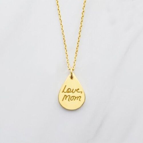 Handwriting Name Necklace-Gift For Mom-Teardrop