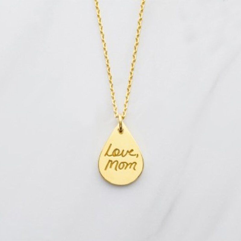 Handwriting Name Necklace-Gift For Mom-Teardrop