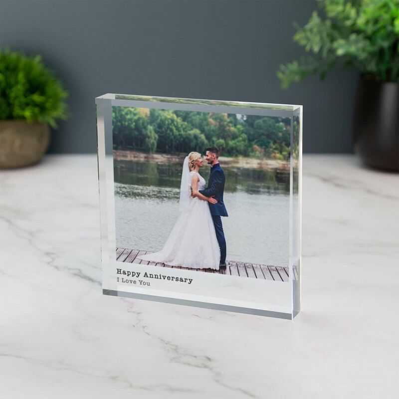 Personalized Acrylic Photo Plaque Record Of Important Days with Custom Message Gift for Loved One