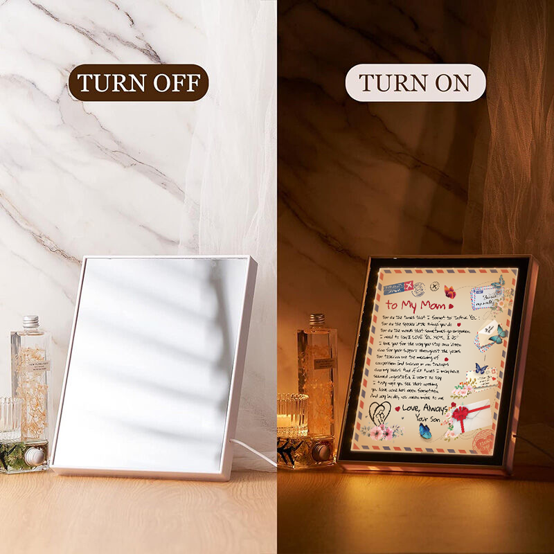 Beautiful Mirror Lamp with Love Letter Best Gift for Mom