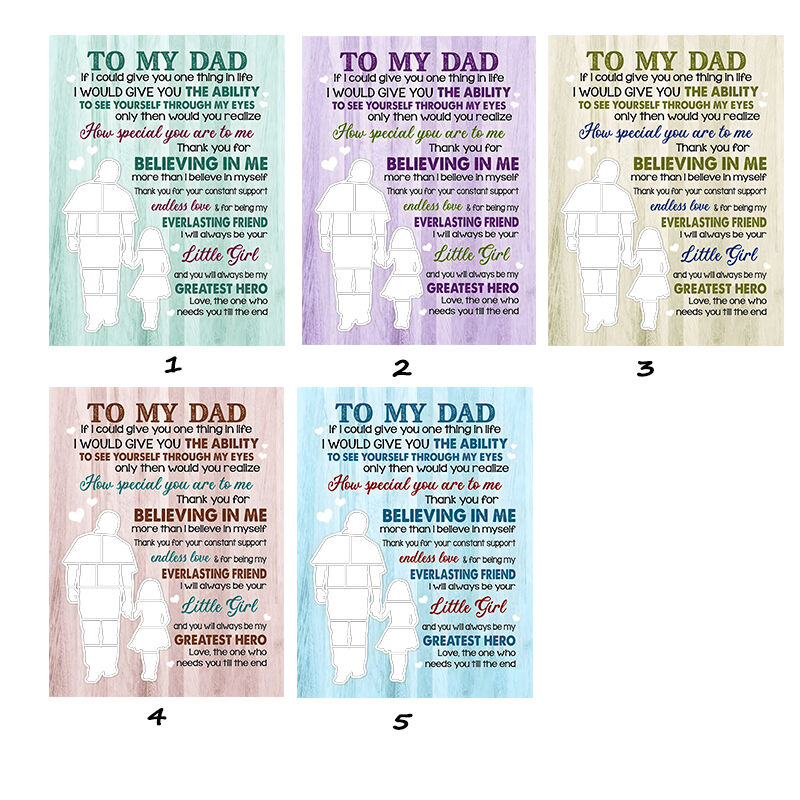 Personalized Picture Blanket Creative Gift for Dad "Thank You For Believing In Me"
