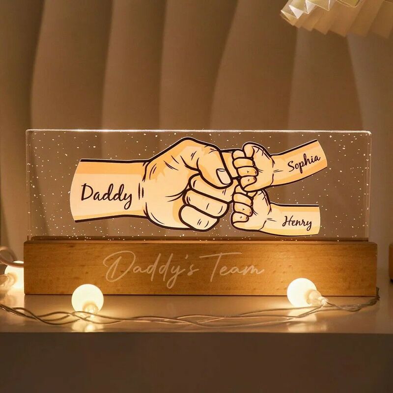 Personalized LED Light With Fist Pattern As A Cool Father’S Day Gift