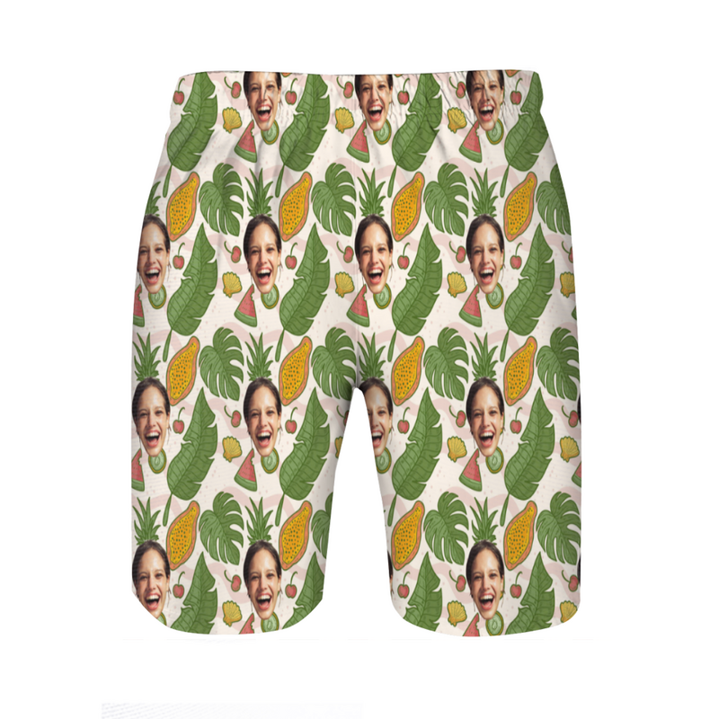 Shorts de plage personnalisé avec photo pour homme Cadeau créatif pour papa