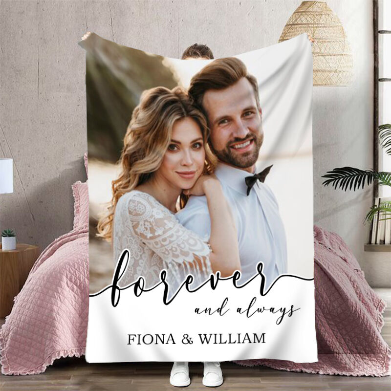 Personalized Picture Blanket Simple Gift for Valentine's Day