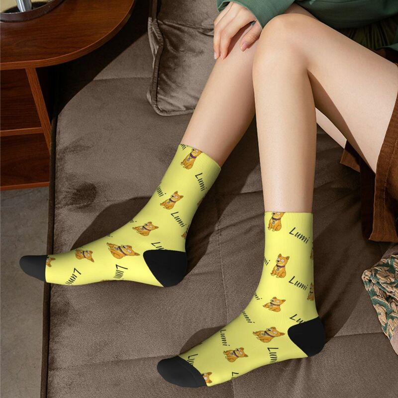 Personalized Photo Socks Cartoon Style Pet Mid-Tube Socks Birthday Gift for Pet Lovers