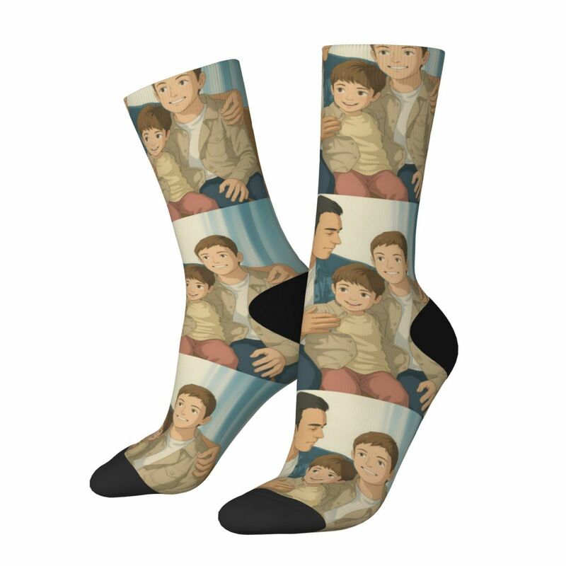 Custom Retro Photo Socks for Father and Son Photo Father's Day Gift for Dad