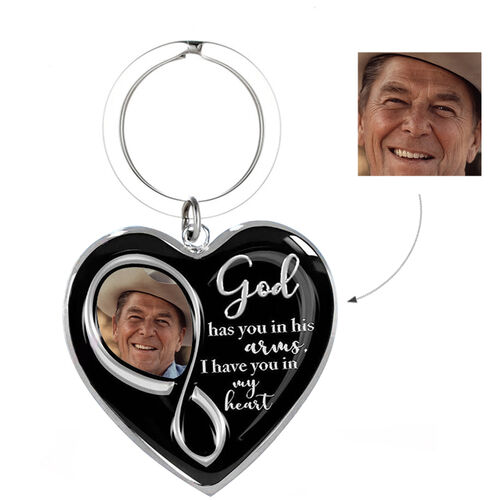 "I Have You in My Heart" Personalized Photo Memorial Keychain