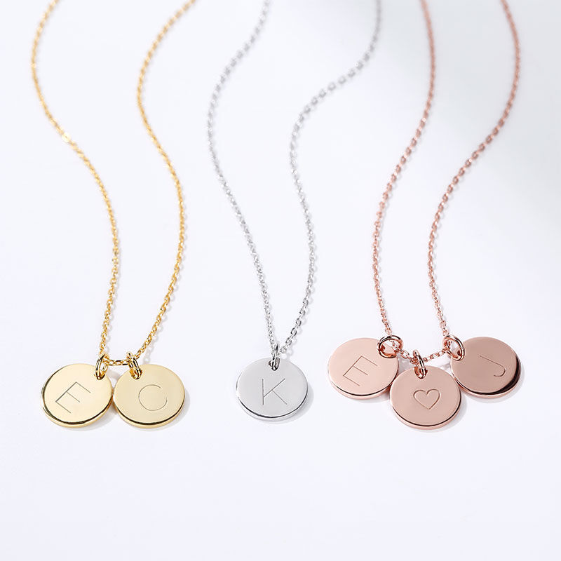"Love at First Sight" Personalized Disc Necklace