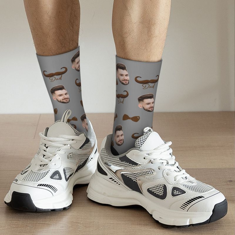 Calcetines con cara personalizados como regalo para papá